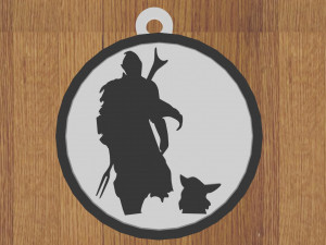 pack x10 keychain the mandalorian 3D Print Model