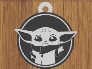 pack x10 keychain the mandalorian 3D Print Model