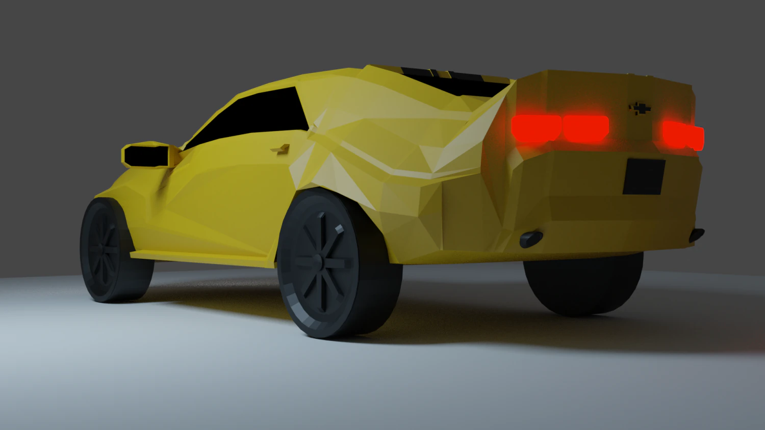 lowpoly chevrolet camaro 3D Model .c4d .max .obj .3ds .fbx .stl .blend 