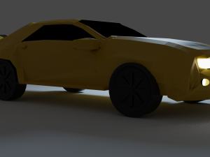 lowpoly chevrolet camaro Modello 3D