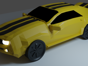 lowpoly chevrolet camaro Modello 3D