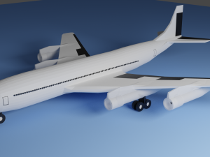 lowpoly boeing 707 3D Model