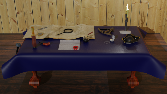 cartographers table Model 3D .c4d .max .obj .3ds .fbx .stl .blend 