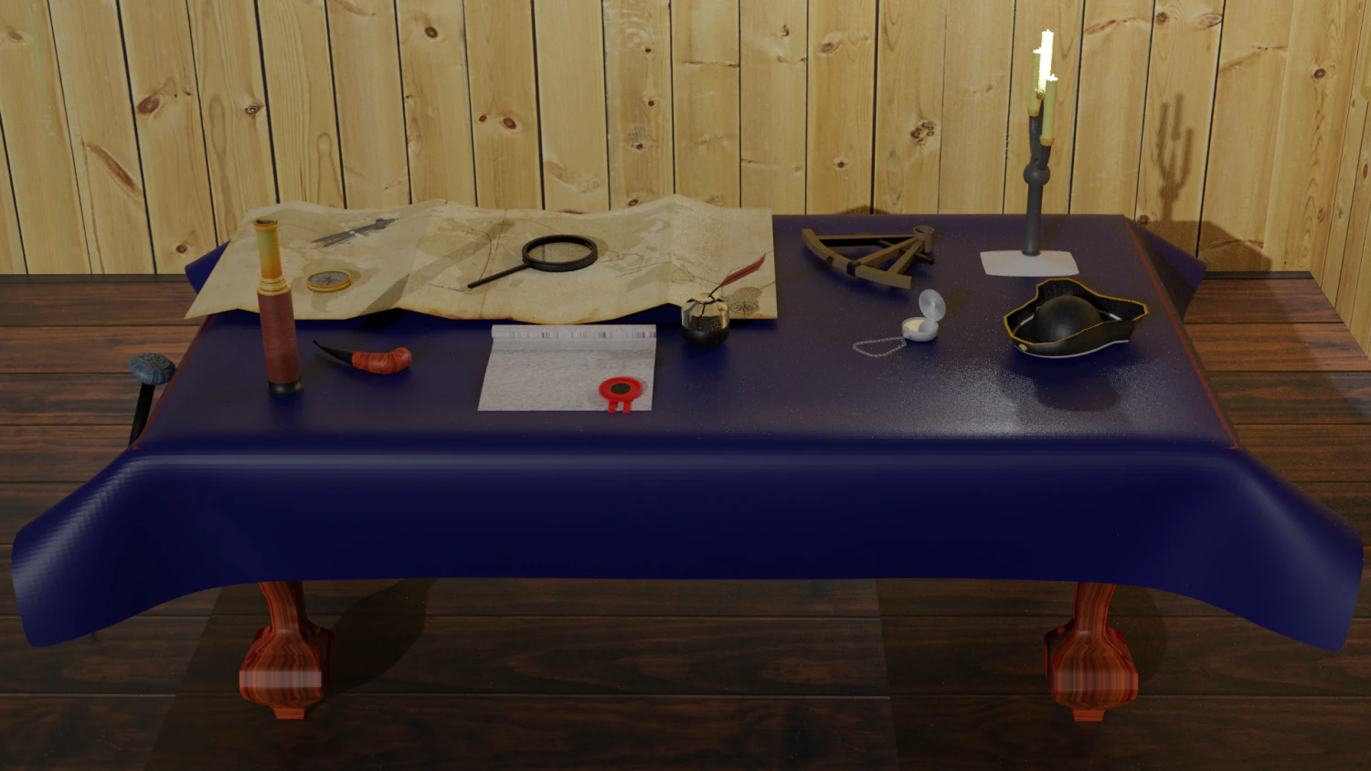 cartographers table 3D Model .c4d .max .obj .3ds .fbx .stl .blend 