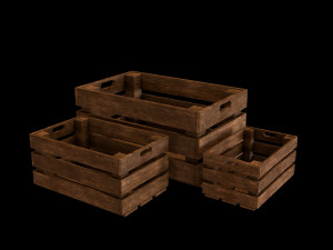 wooden box 3D मॉडल