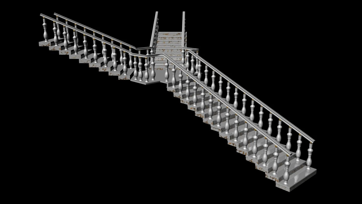 staircase 3D Model .c4d .max .obj .3ds .fbx .stl .blend
