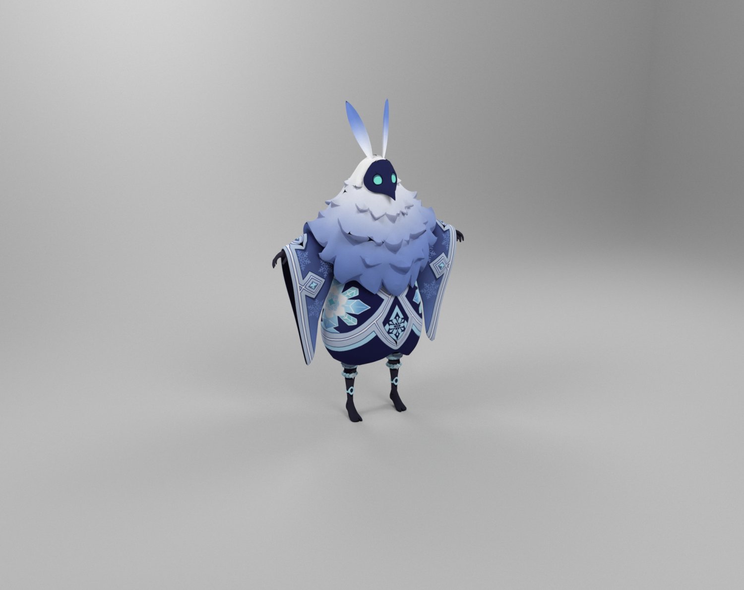 abyss mage cryo - genshin impact Low-poly Modelo 3D