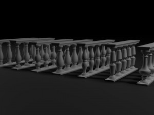 Balustrade pack 3D Model