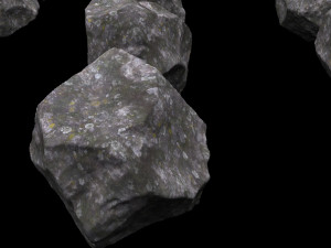 Pack of 100 different rocks Modello 3D