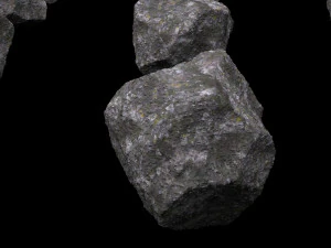 Pack of 100 different rocks 3D Model