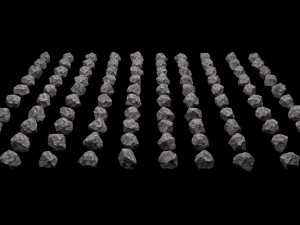 Pack of 100 different rocks Modello 3D