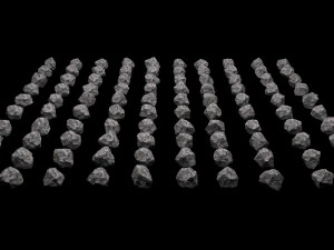 Pack of 100 different rocks 3D Model