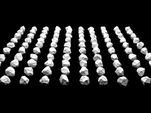 Pack of 100 different rocks 3D Model