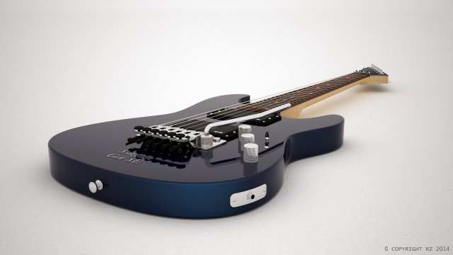 Electric guitar Modelo 3D .c4d .max .obj .3ds .fbx .stl .blend 