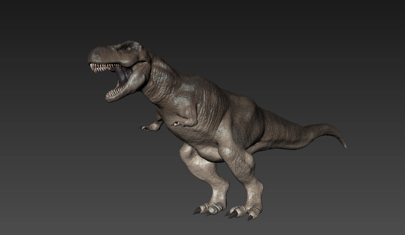 Tyrannosaurus Rex 3D Model .c4d .max .obj .3ds .fbx .stl .blend 