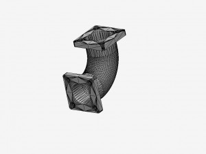 curved bend with flangers Model do druku 3D