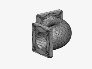 curved bend with flangers 3D Print Model