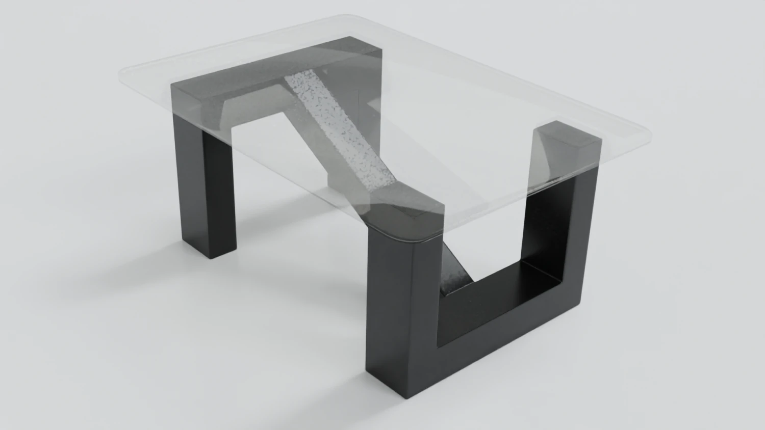 minimalist glass table 3D Model .c4d .max .obj .3ds .fbx .stl .blend 