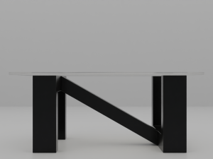 minimalist glass table Model 3D
