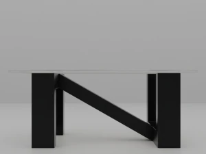 minimalist glass table 3D Model