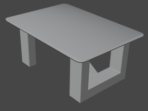 minimalist glass table Model 3D
