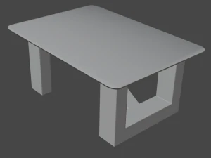 minimalist glass table 3D Model