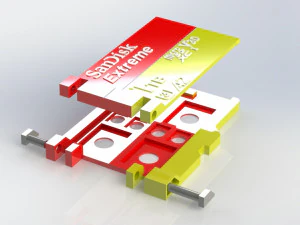 suporte para cart&atilde;o micro SD Modelo de Impressão 3D