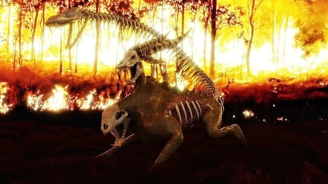UNDEAD CHIMERA - AR-VR-GAME READY 3D Model .c4d .max .obj .3ds .fbx .stl .blend 