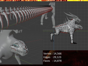 UNDEAD CHIMERA - AR-VR-GAME READY 3D Model