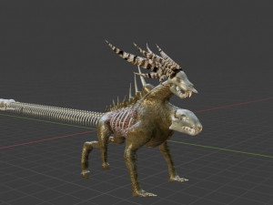 UNDEAD CHIMERA - AR-VR-GAME READY 3D Model
