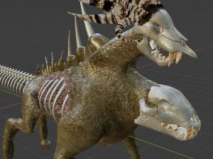 UNDEAD CHIMERA - AR-VR-GAME READY 3D Model