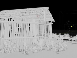 OLD WOODEN TENT 3D मॉडल