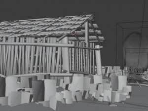 OLD WOODEN TENT 3D मॉडल