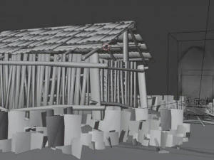 OLD WOODEN TENT 3D Model
