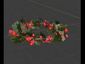 CHRISTMAS WREATH-RING 3D Model