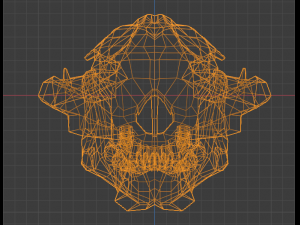 LION SKULL - LOW POLY - AR - VR - GAME DEVELOPMENT 3D Model