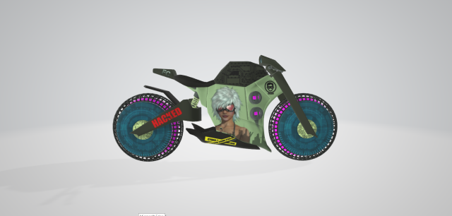 punk bike 3D Model .c4d .max .obj .3ds .fbx .stl .blend