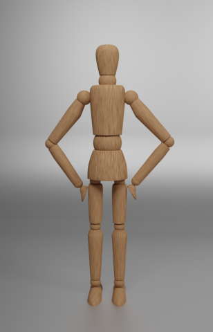 wood man 3D Model .c4d .max .obj .3ds .fbx .stl .blend 