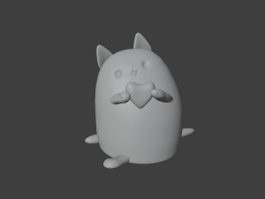 cute cat 3Dプリントモデル
