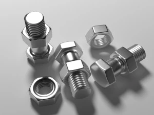 बोल्ट और नट 3D मॉडल