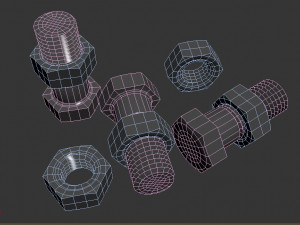 bolt and nut 3D Модель