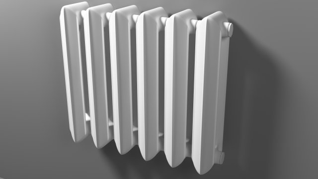 heating radiator cast iron 3Dモデル .c4d .max .obj .3ds .fbx .stl .blend 