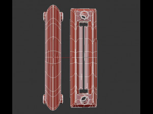 heating radiator cast iron 3Dモデル