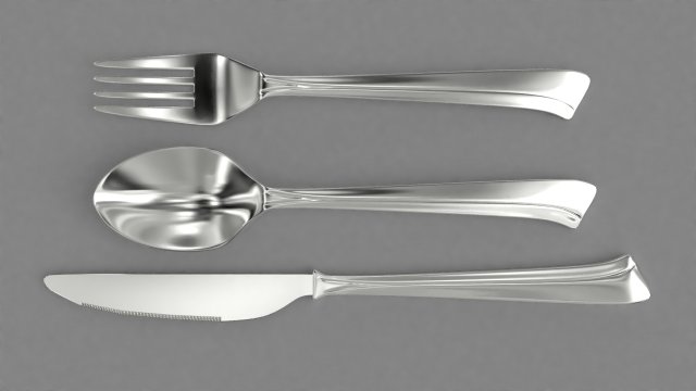 cutlery-set 3D Model .c4d .max .obj .3ds .fbx .stl .blend 