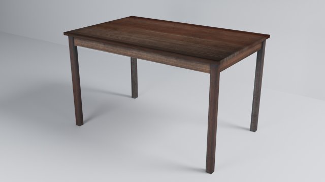 woodentable 3D मॉडल .c4d .max .obj .3ds .fbx .stl .blend 