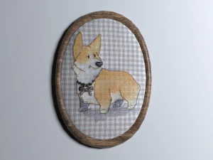 işlemeli k&ouml;pek boyama 3D Model