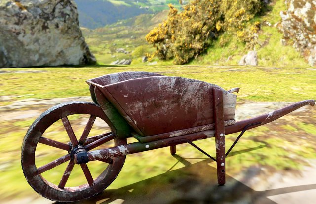 garden wheelbarrow 3D Модель .c4d .max .obj .3ds .fbx .stl .blend 
