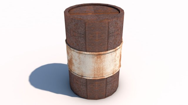 low poly barrel 3D Model .c4d .max .obj .3ds .fbx .stl .blend 