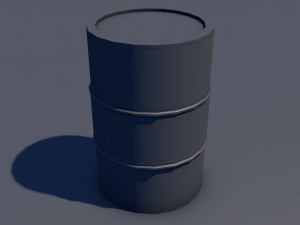 low poly barrel 3D Model