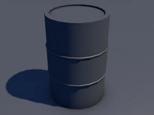 low poly barrel 3D Model